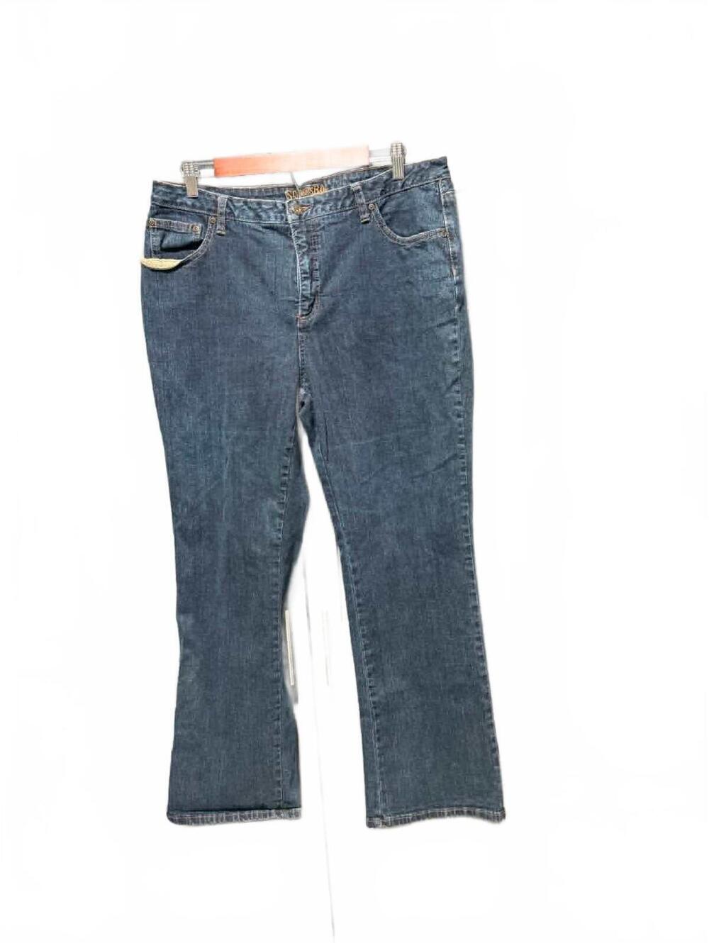Reign Blue Denim Jeans with Flared Legs Sz 20